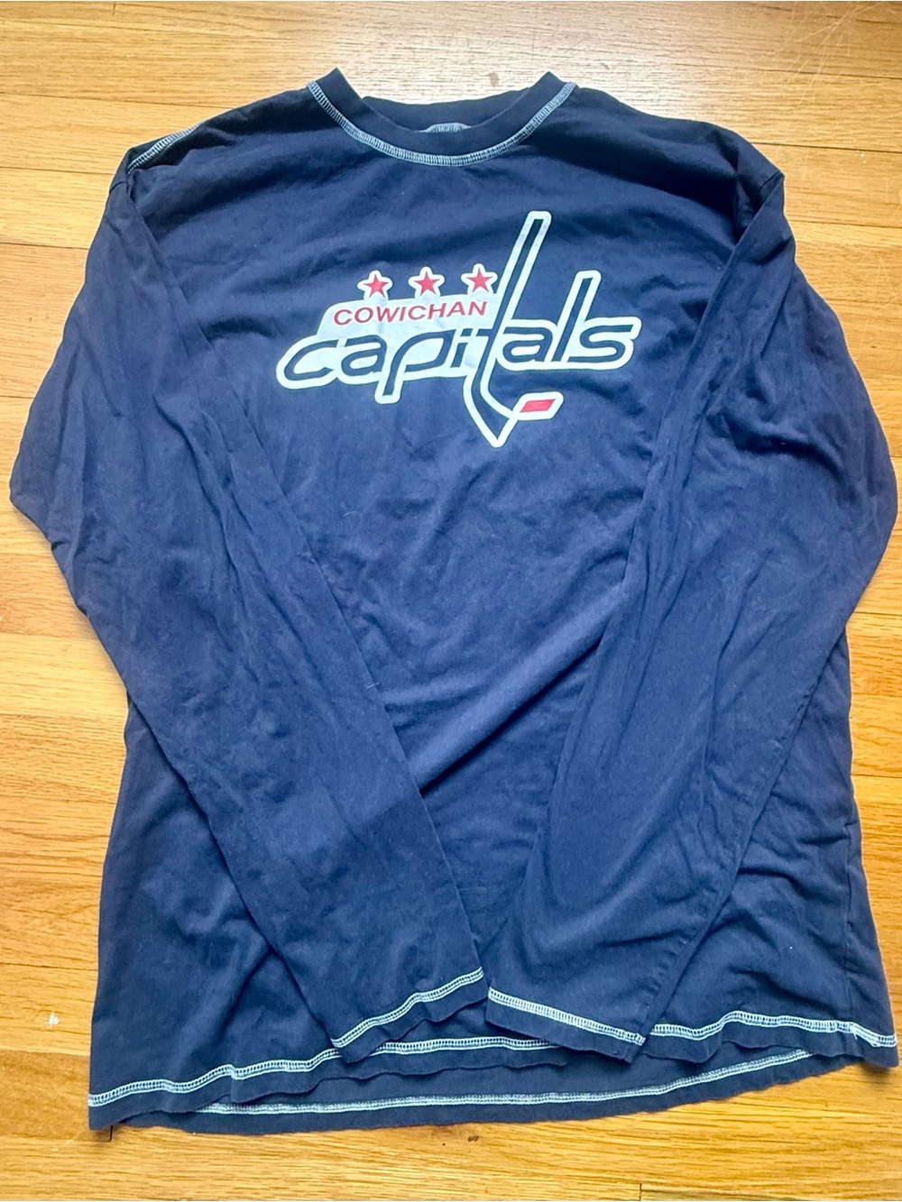 Cowichan Capitals Navy Long Sleeve Hockey Tee